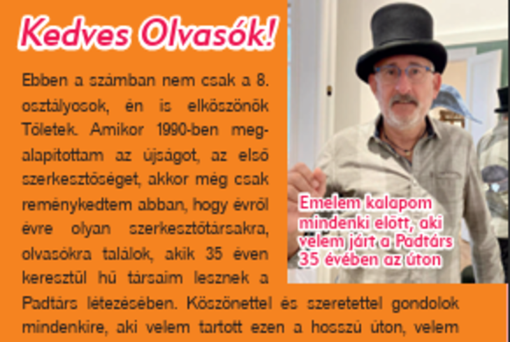 Padtrs - megjelent a tanv utols szma